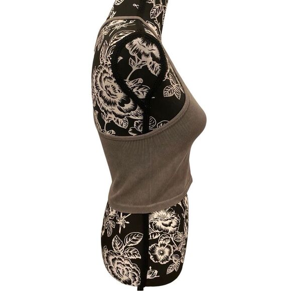 AS Revival Ribbed Racerback Cropped Cami Tank Top Crop Workout Sleepwear - Picture 4 of 12